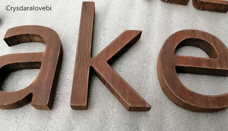 Home Bar Word - 1pc Walnut Retro Wood Personalized Wooden