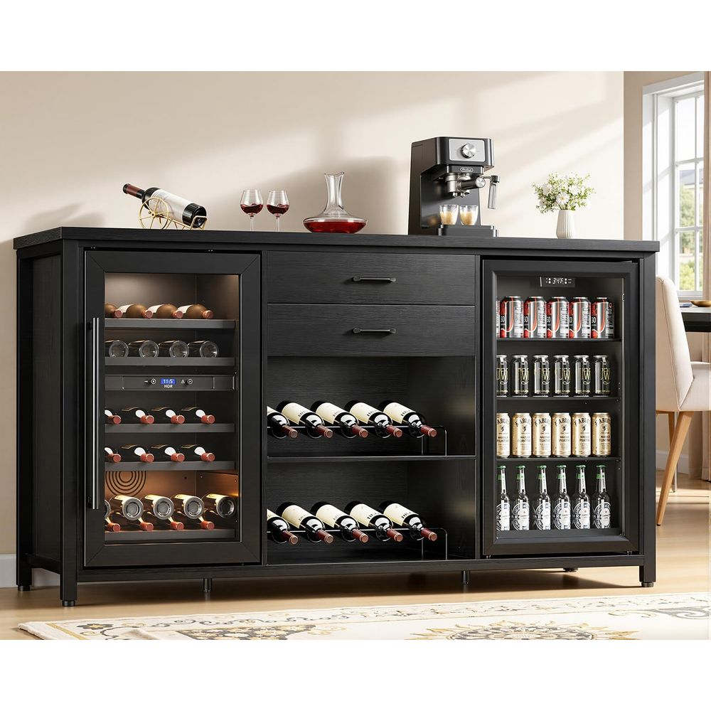Home Bar And Cabinet - Large Coee Bar Cabinet with 2