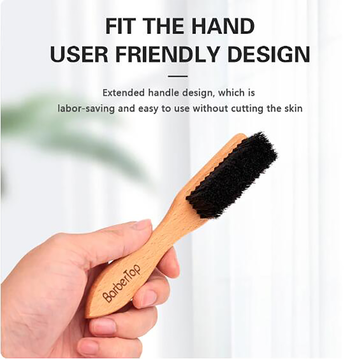 Home Barbershop - Barbershop Wooden Handle Boar Bristle Beard