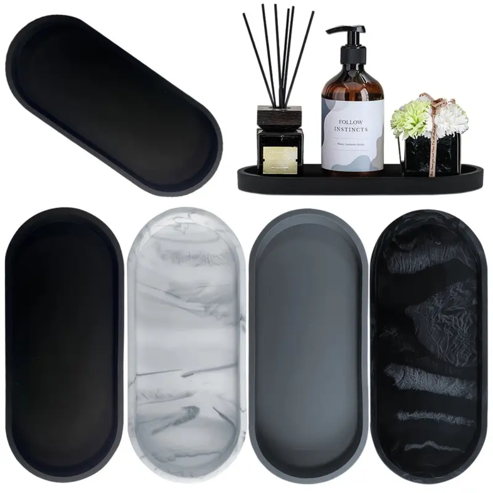 Home Bargains - 1Pc Bathroom Dressing Silicone Tray, Rectangular