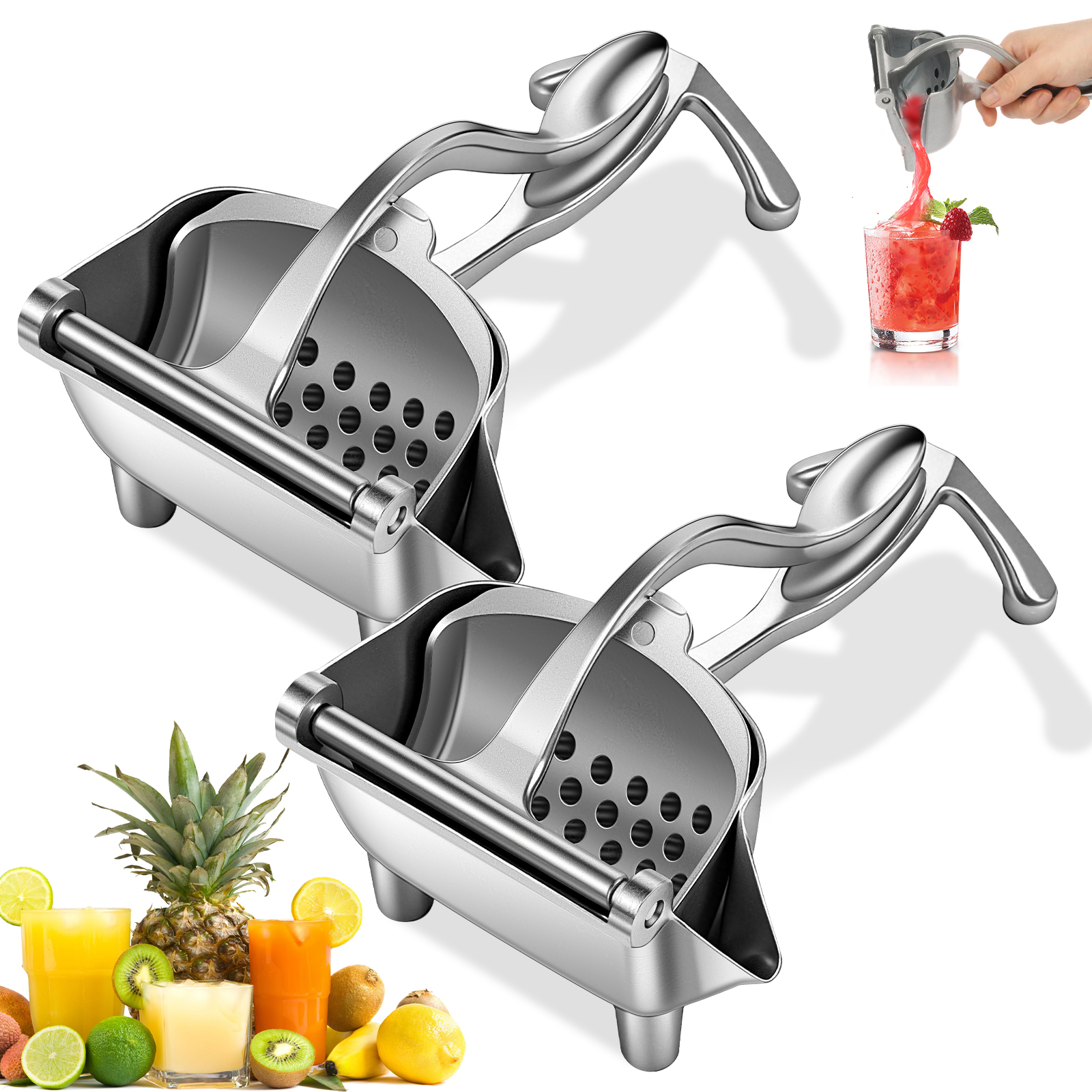 Citrus Juicer Bar - 4/2pc Lemon Squeezer Hand Press AluminumAlloy