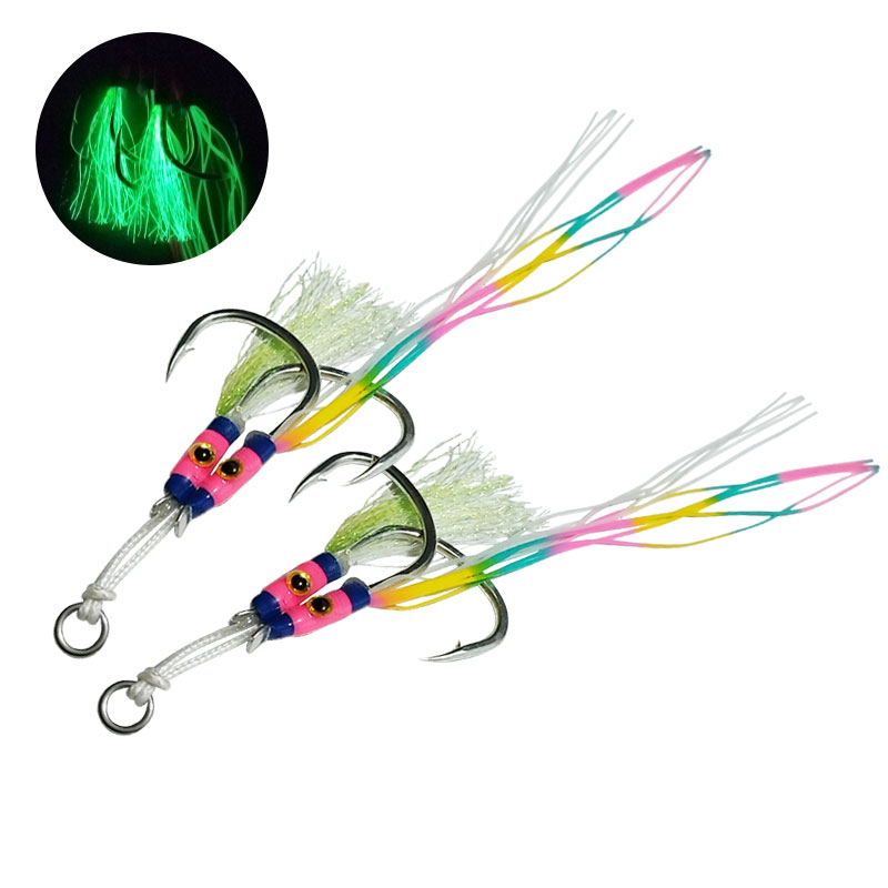 Jigger Double Sided - 2Pairs/bag Glow Jig Lure Hooks High