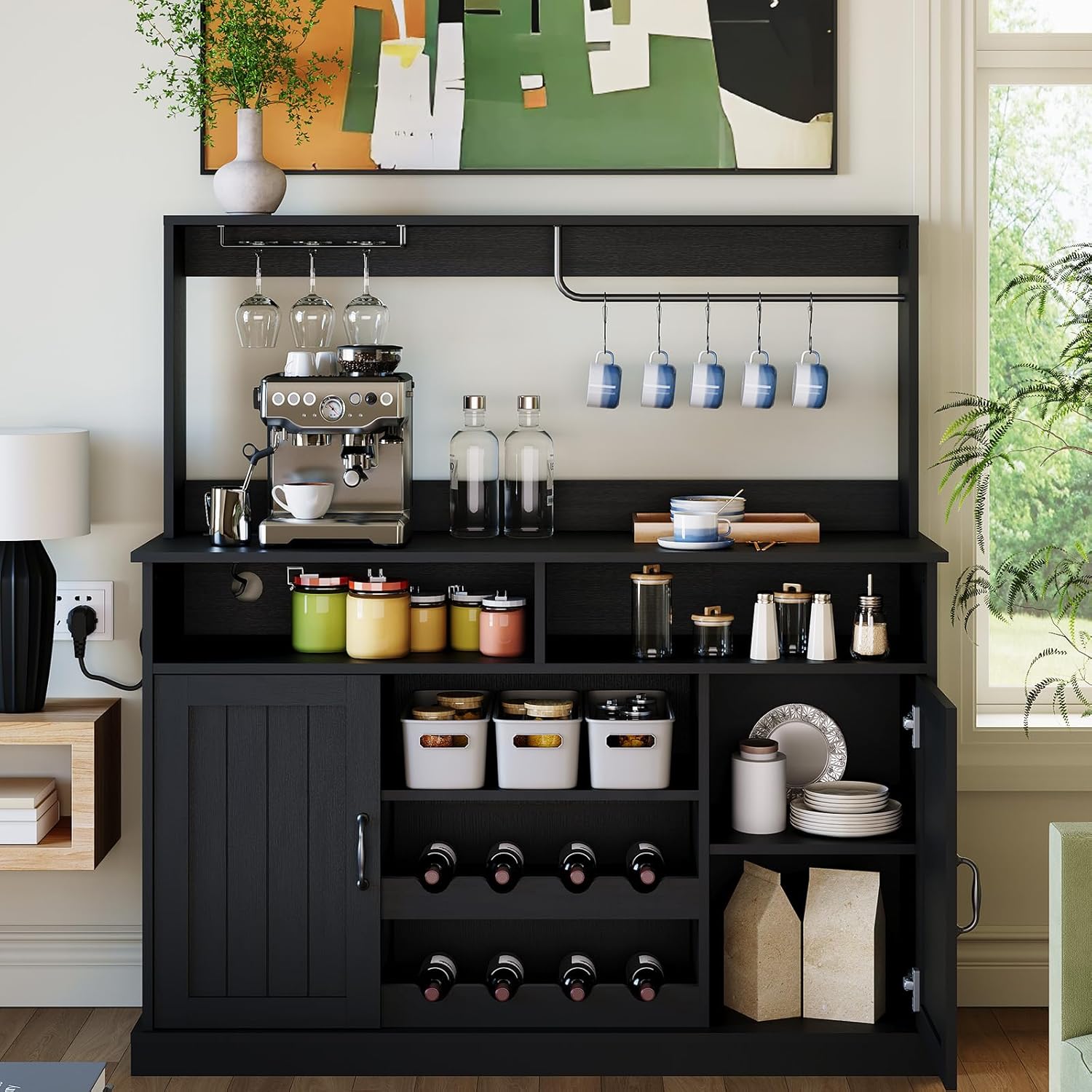 Home Bar And Cabinet - 47 in Farmhouse Coffee Bar Cabinet