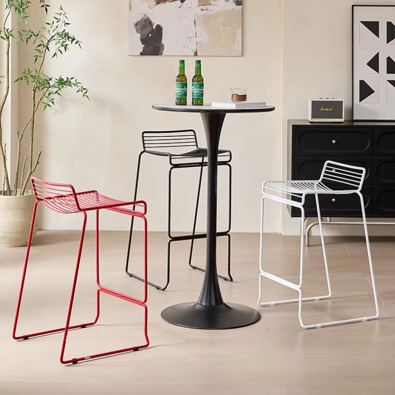 Home Bar Seating - Nordic Minimalist Bar Stool Modern Outdoor