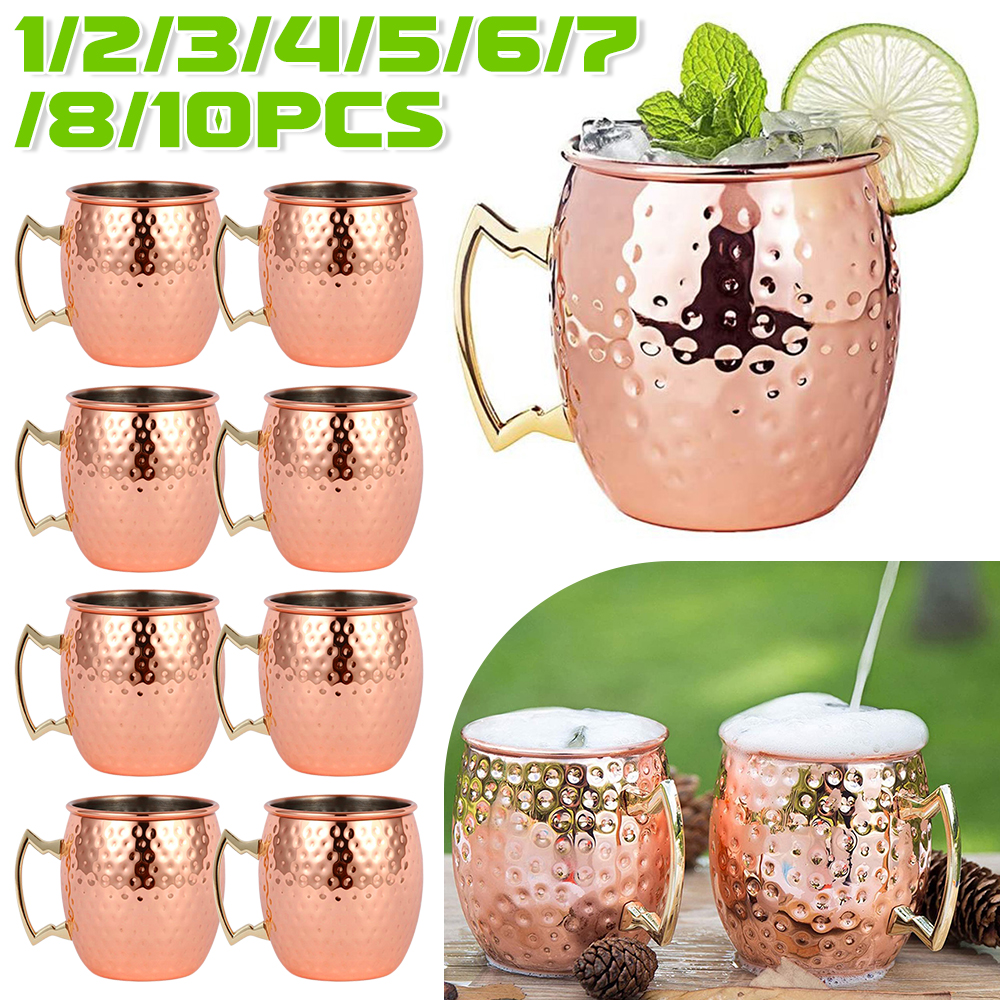 Mule Copper Mug - Moscow Mule Mug Durable Coppery Beer
