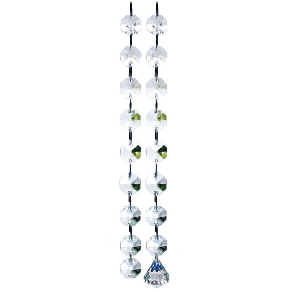 Home Bargains - 10PCS 100cm Clear Beaded Curtain Shinning