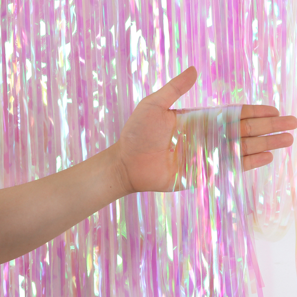 Home Bargains - 2M 3M Party Backdrop Curtains Rain