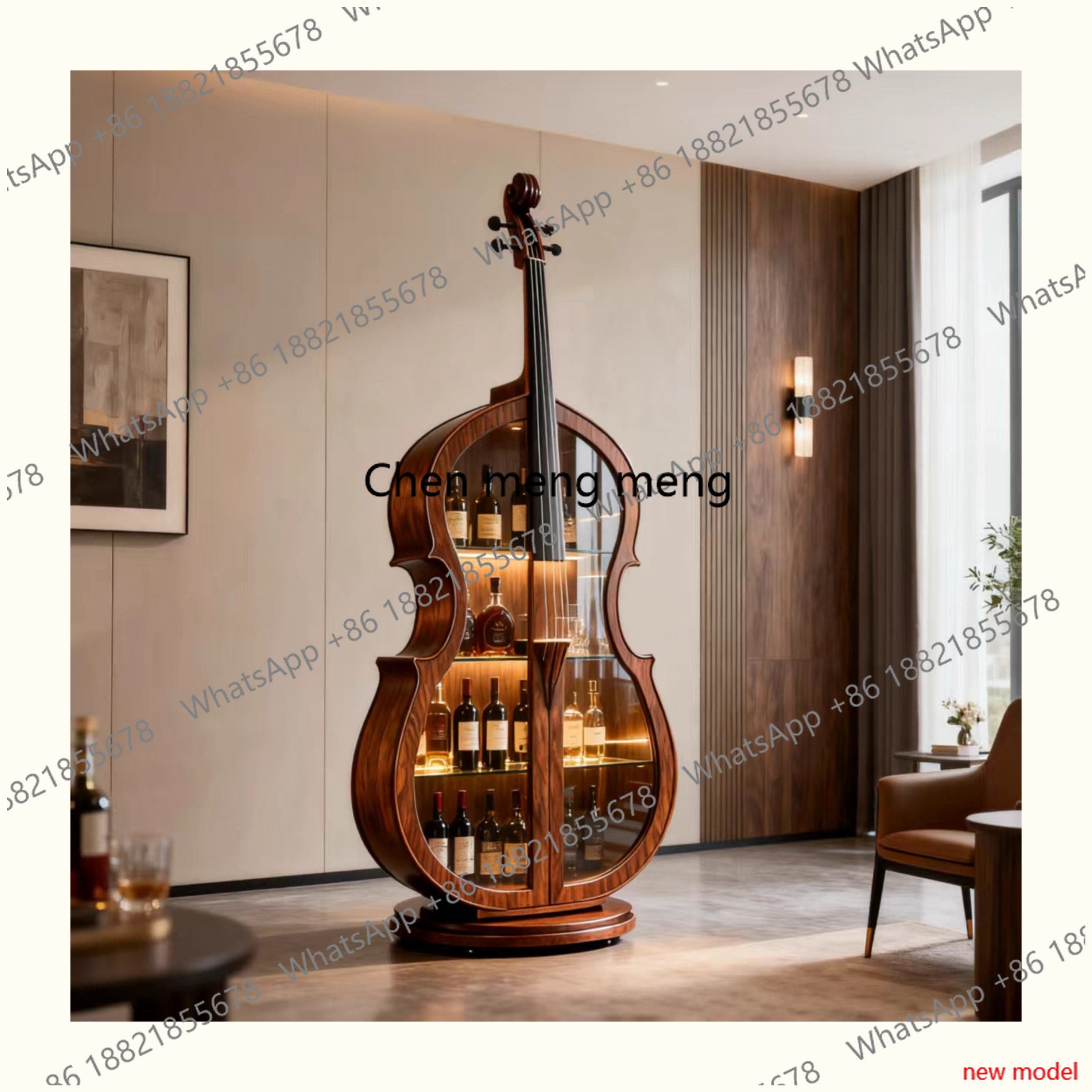 Home Bar And Cabinet - American Cello Wine Cabinet Display European