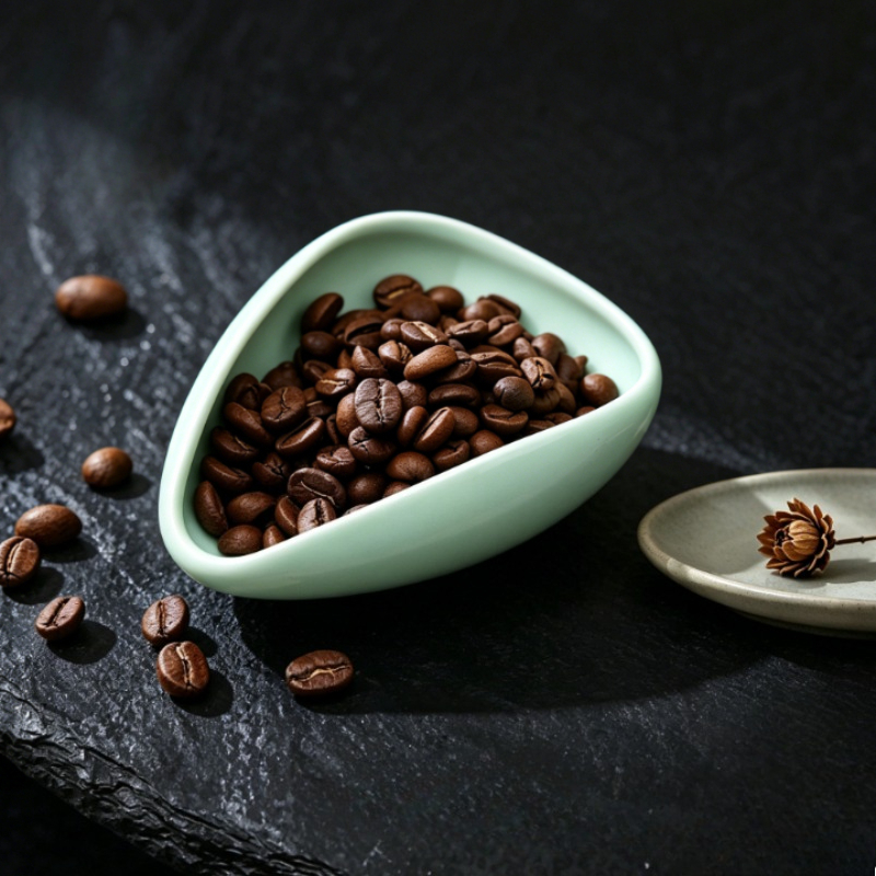 Home Bar And Coffee - multicolour Coffee Bean Plate Coffee Measuring
