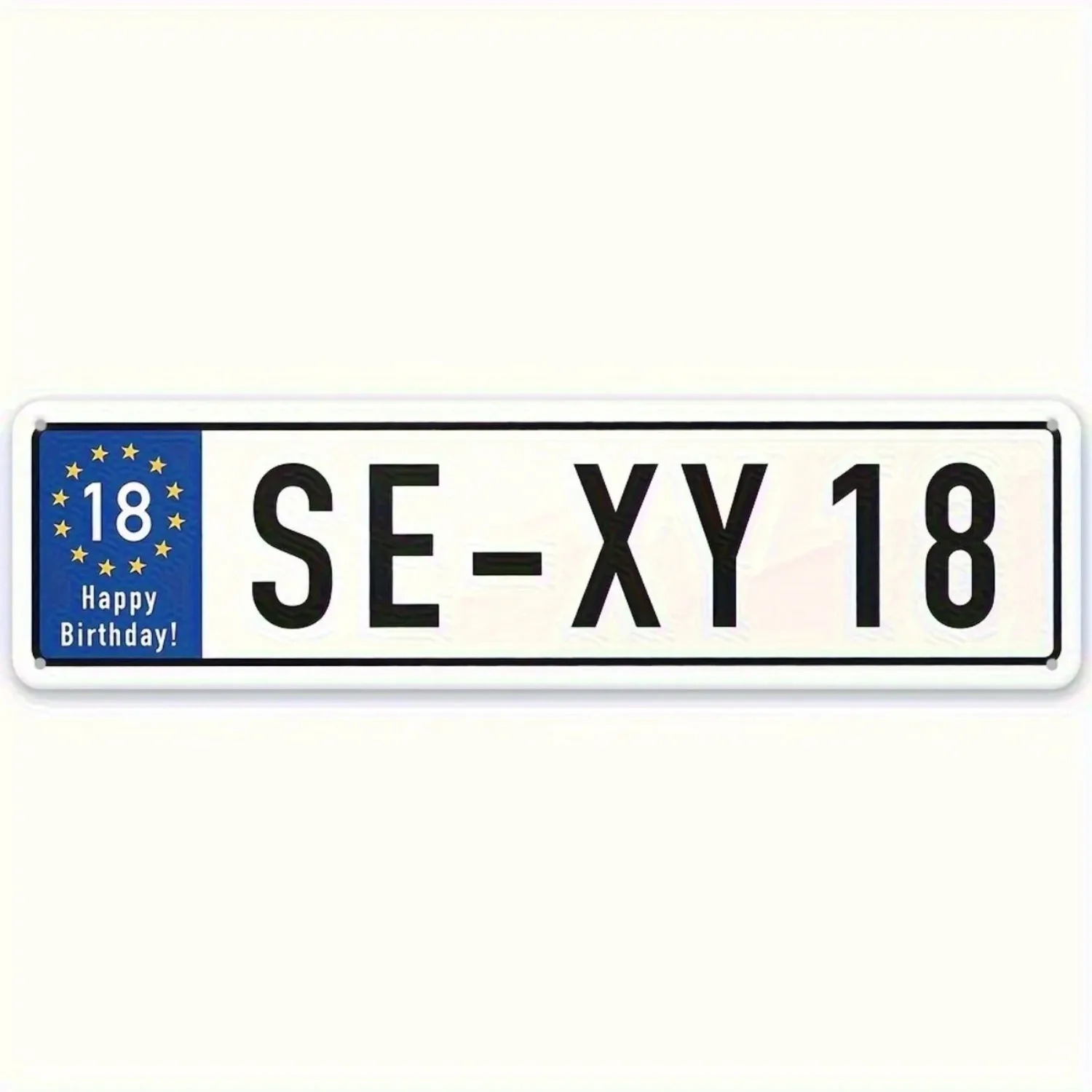Home Bar Signs - Custom Personalized Vintage EU Flag Metal