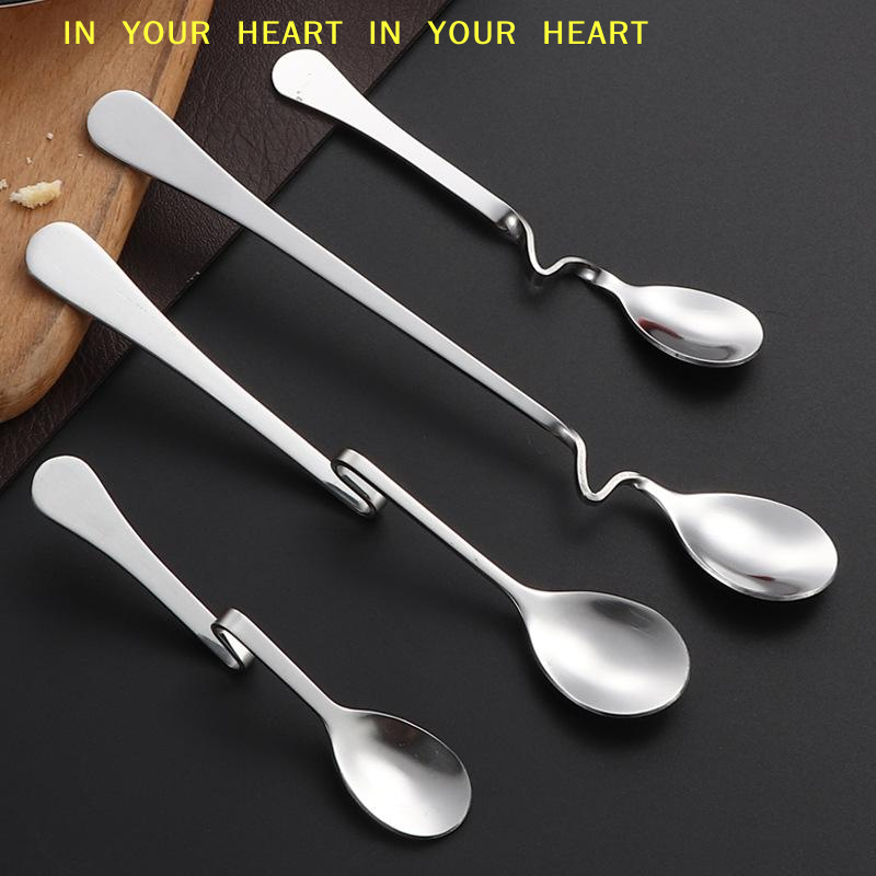 Bar Spoon Twisted - 【X】Stainless Steel S-Shaped Hanging Tea Spoon