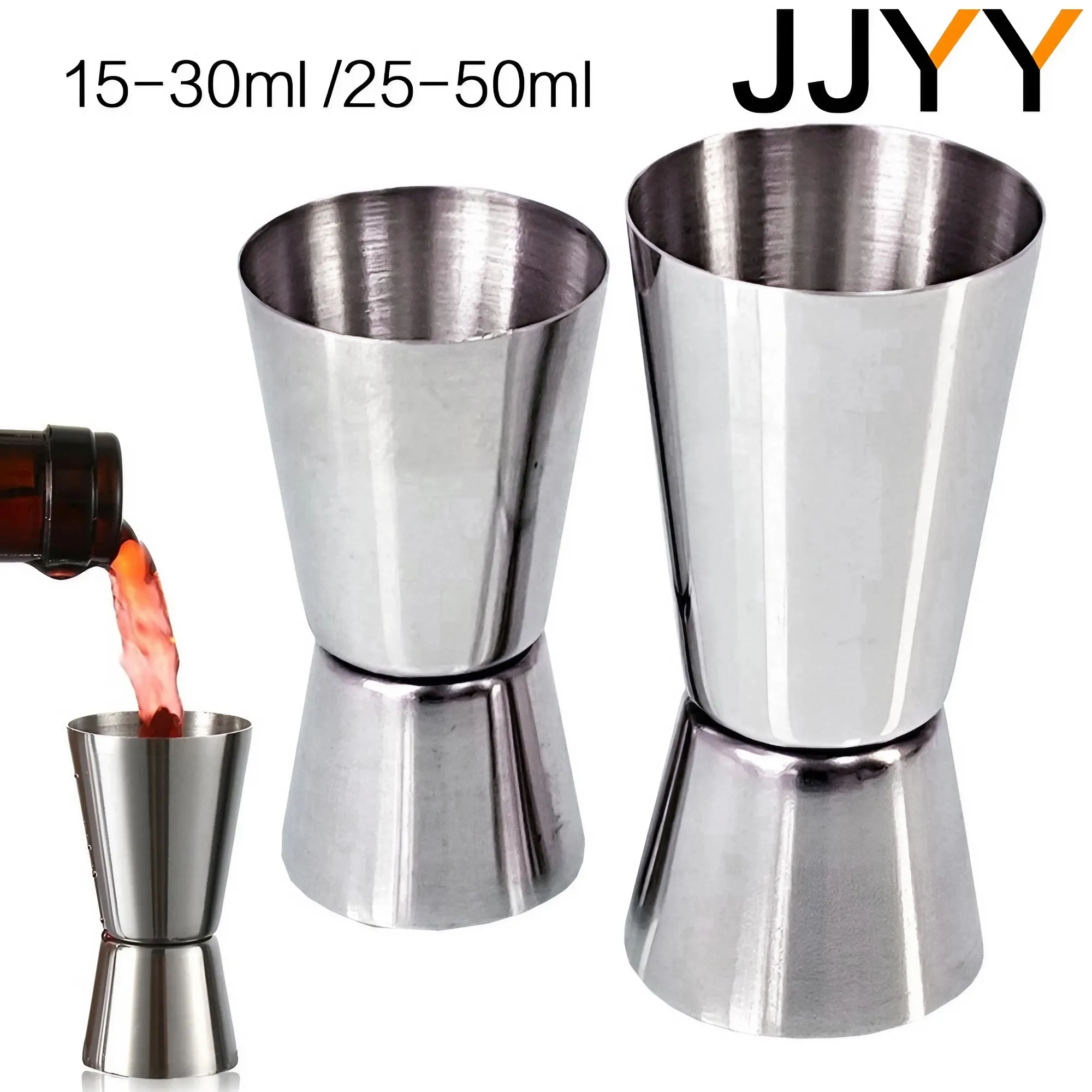 Jigger Double Sided - JJYY Stainless Steel15-30ml 25-50ml Bar Party