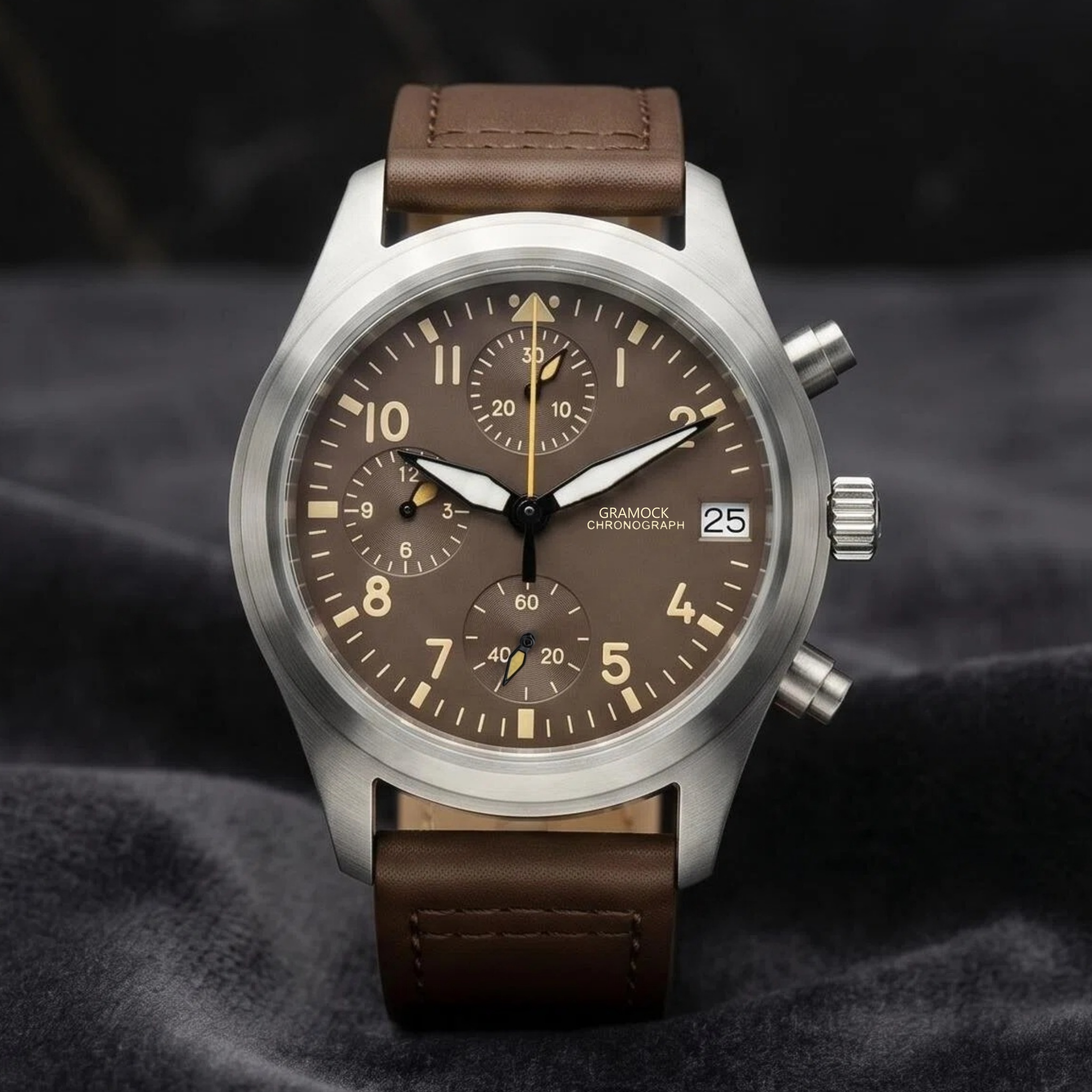 Old Fashioned Glass - Men's 38mm Steel Dive Vintage Pilot