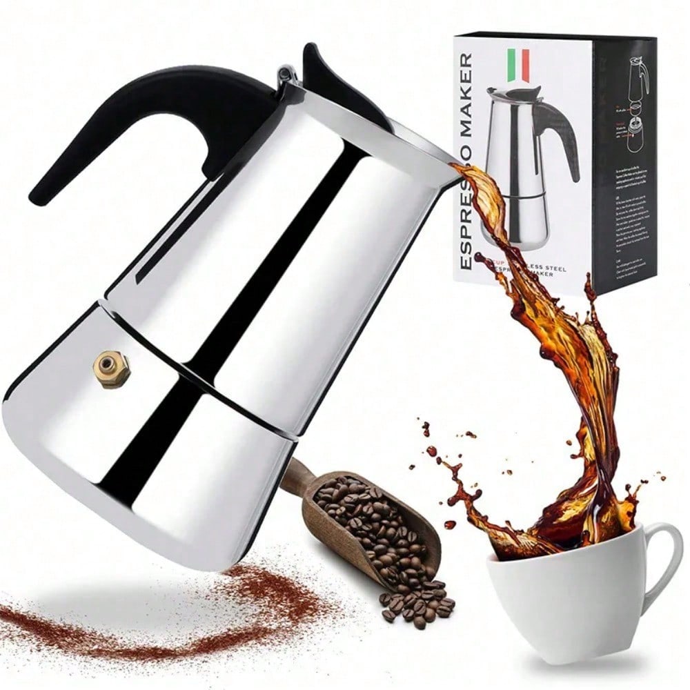 Home Barista - 12Cup Coffee Maker Stainless Steel Espresso