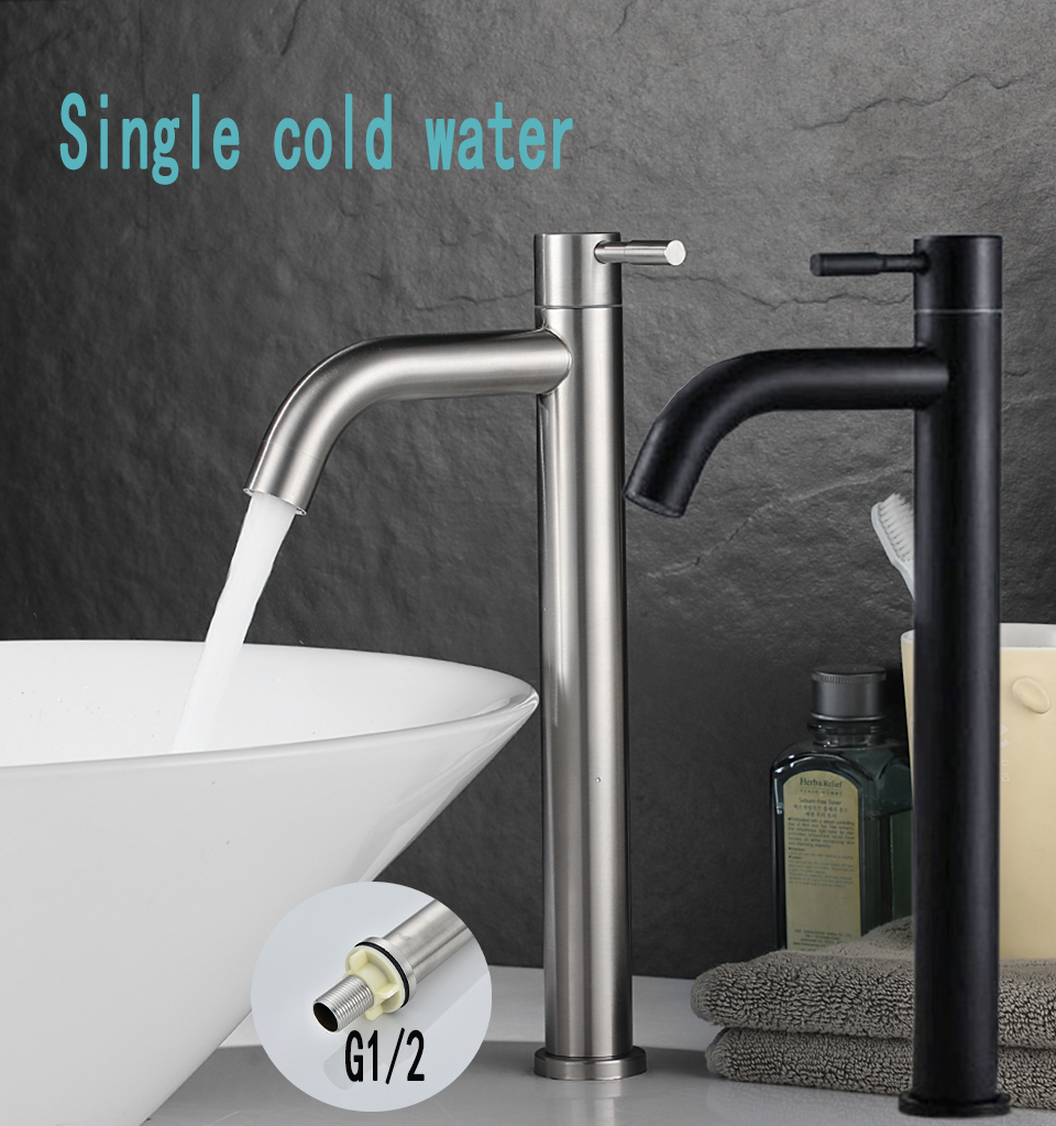 Home Bar Sink - A stainless steel washbasin faucet. Single