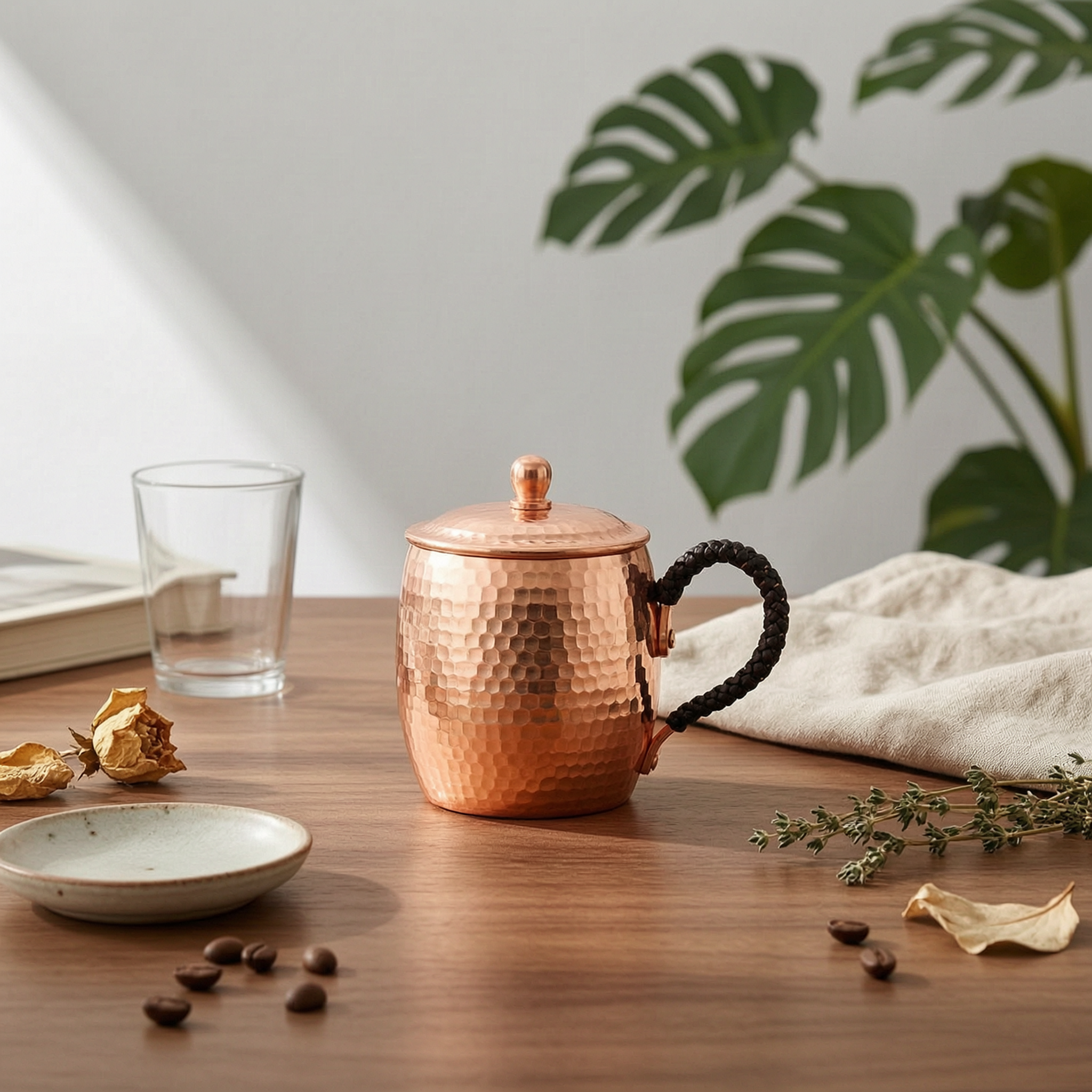 Mule Copper Mug - 2 Pieces Handmade Copper Tea Cup