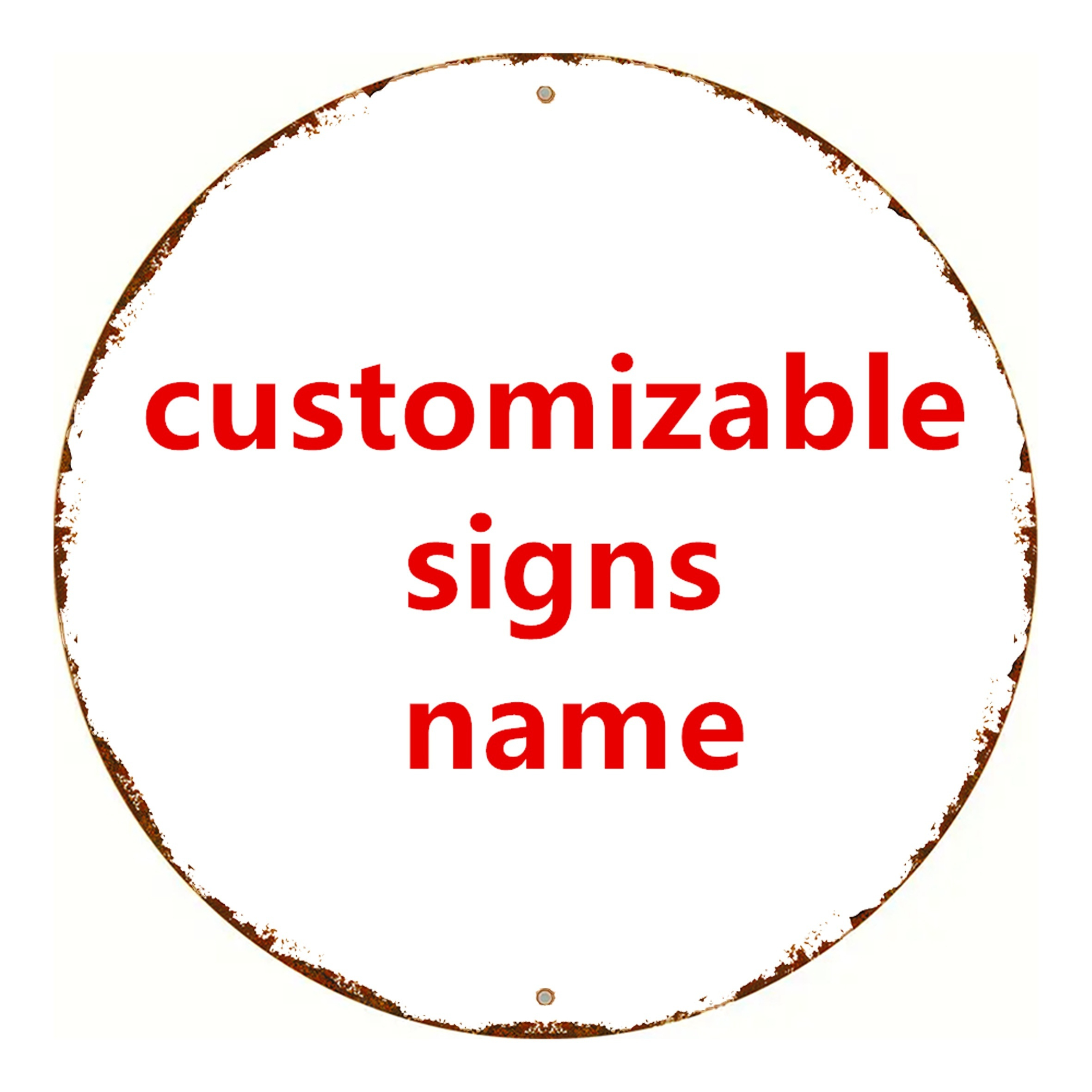 Home Bar Signs - Custom Round 2D Metal Tin Sign
