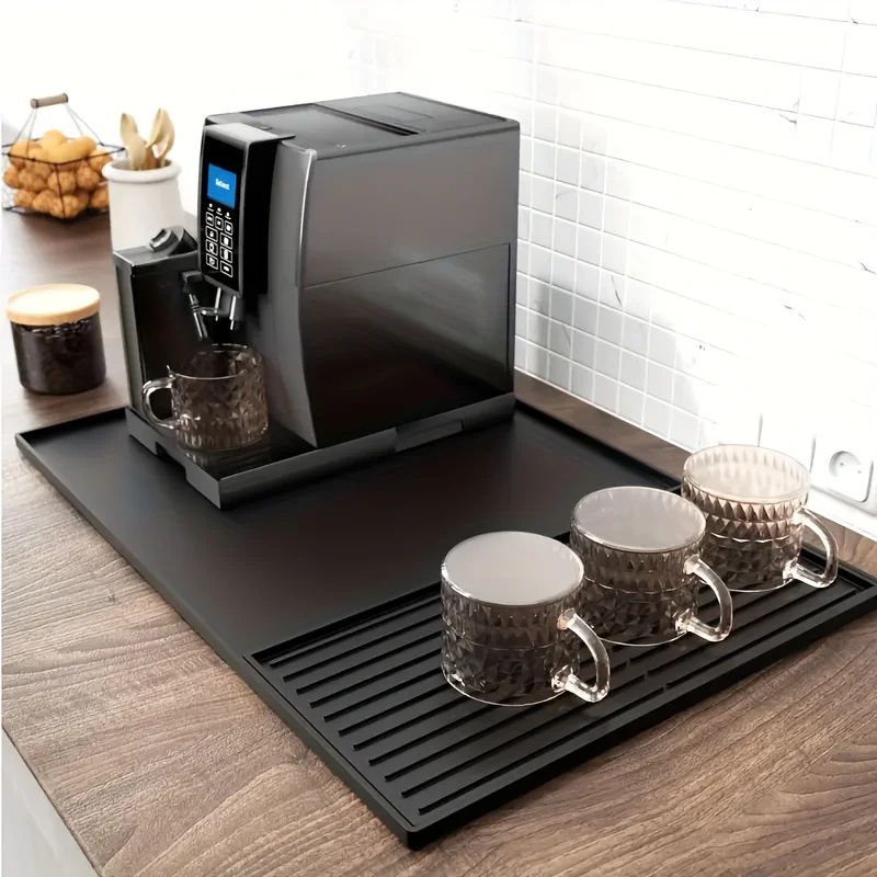 Home Bar And Counter - 2-in-1 Silicone Coffee Bar Mat -