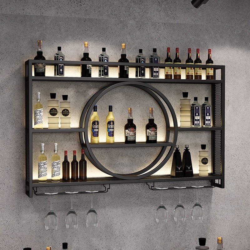Home Bar And Cabinet - Bar wine rack wall-mounted wine cabinet,