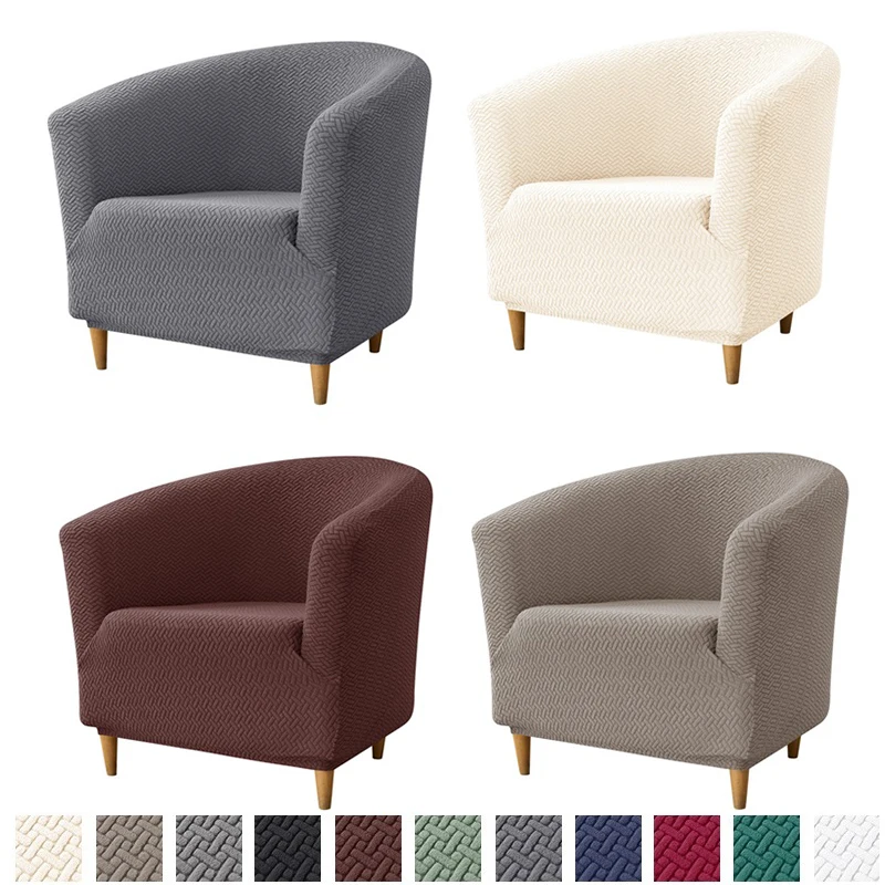 Home Bar Lounge - Elastic Club Chair Cover Jacquard Tub