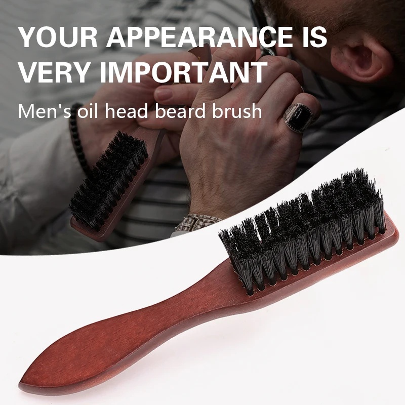 Home Barbershop - Barber Prefessional Wooden Handle Boar Bristle