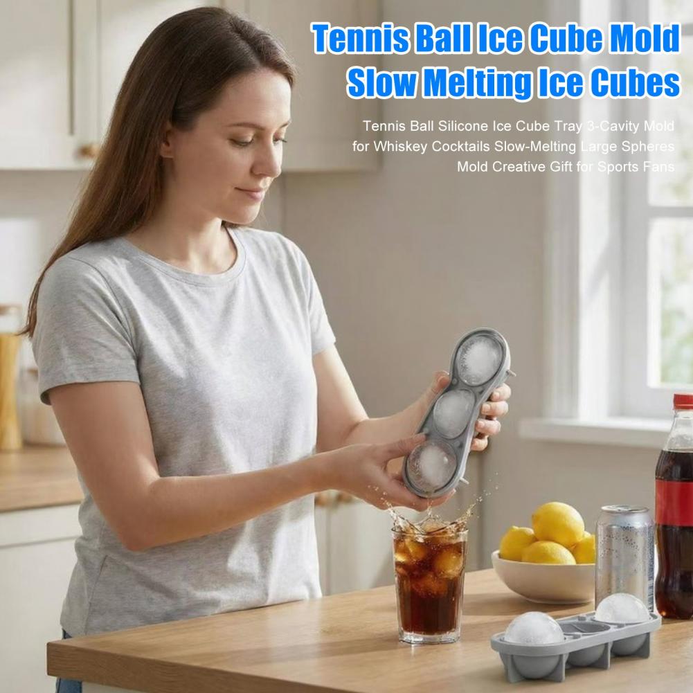 Ice Mold Sphere - Thickened Silicone Ice Mold Tennis Ball