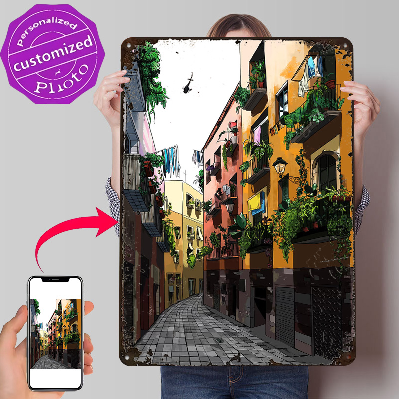 Home Barcelona - Barcelona Old Town 3D Texture Printed