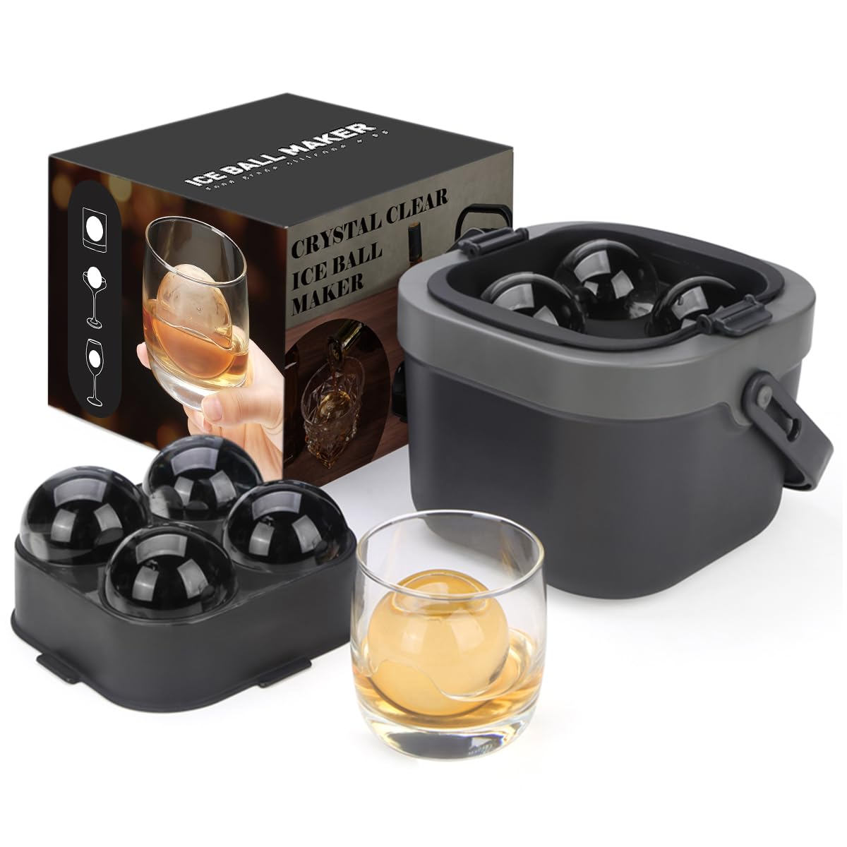 Ice Mold Sphere - Crystal Clear Ice Ball Maker, 4