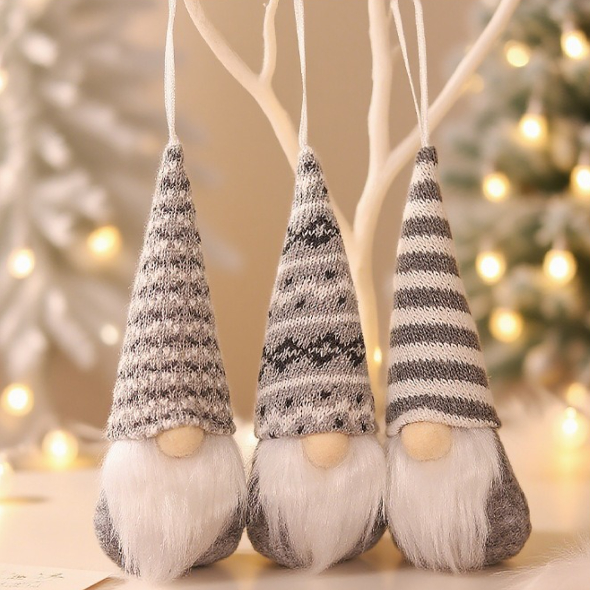 Home Bargains - Set of 3 Christmas Faceless Pink