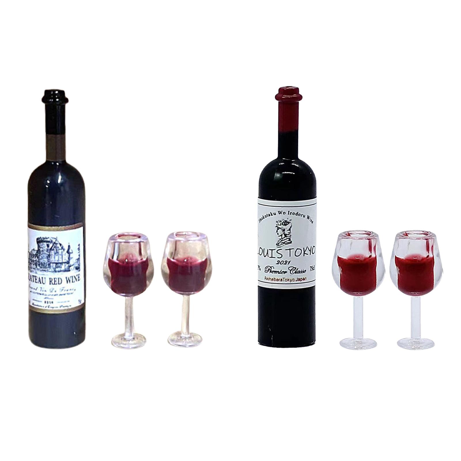 Home Bar Supplies - 1/12 Scale Dollhouse Wine Bottle Cups