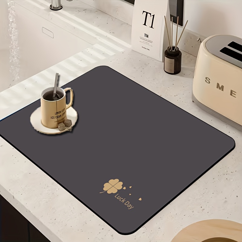 Home Bar And Counter - Dark Grey Clover Luck Dish Drying