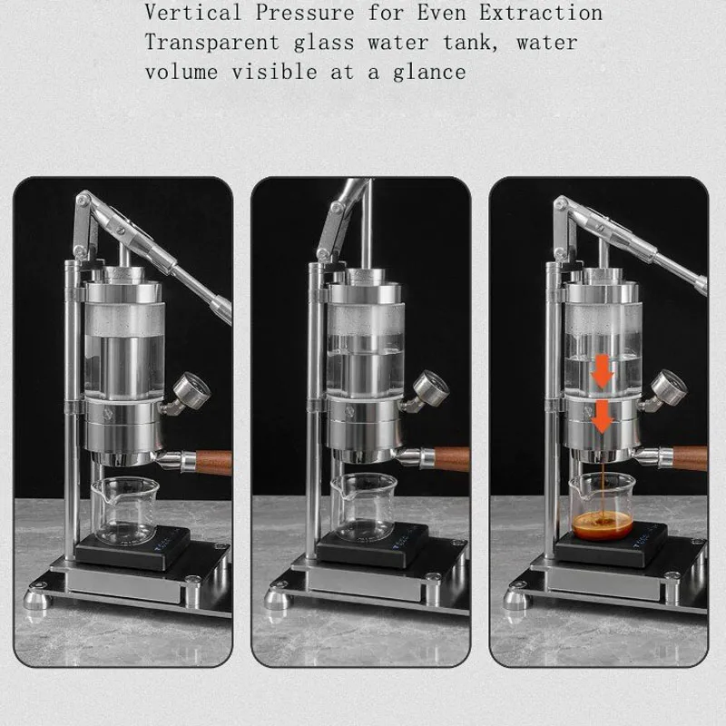 Home Barista - Manual Lever Espresso Machine Stainless Steel