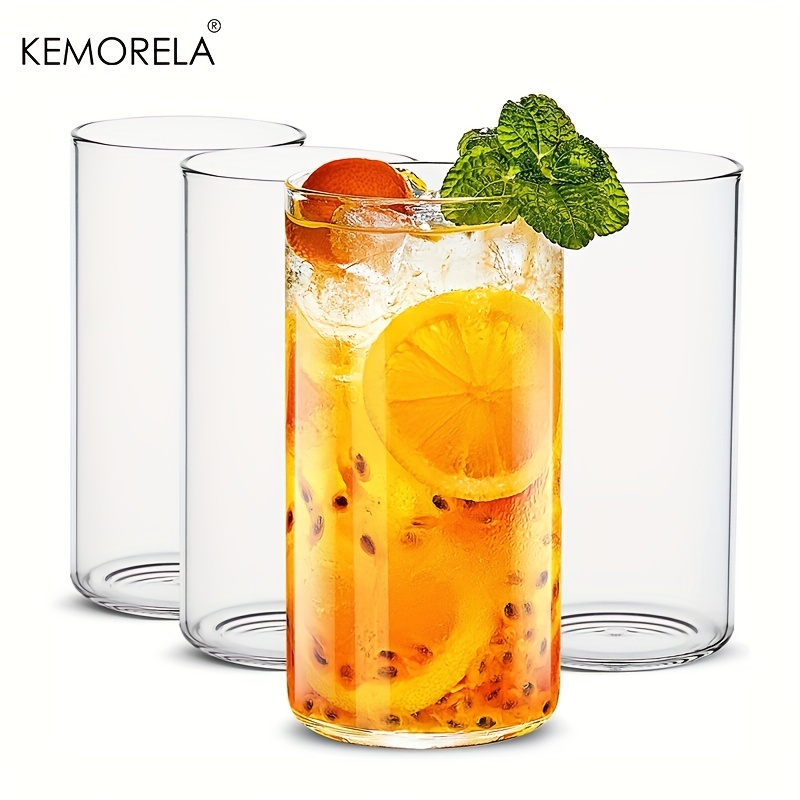 Highball Glass Set - 4PCS 560/440ML Drinking Glasses Cups Thin