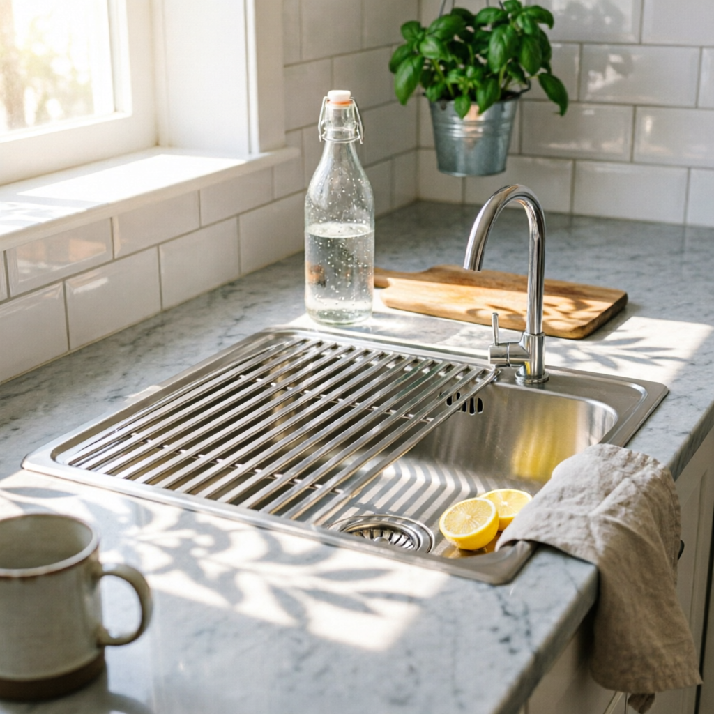 Home Barista - Inset Tea Tray with Faucet Opening
