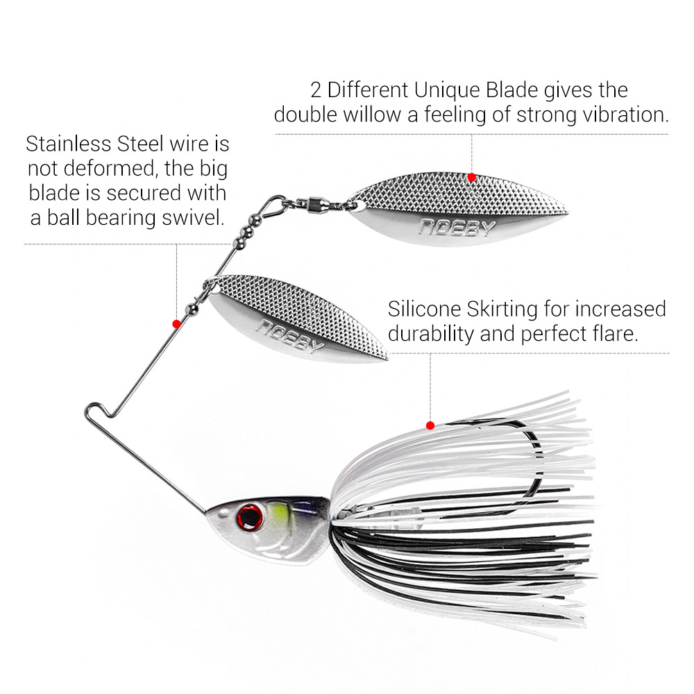 Noeby Spinnerbait 10.5g 14g 21 - Jigger Double Sided recension och pris