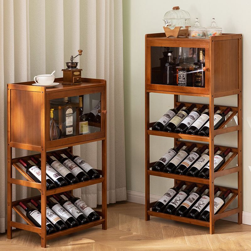 Solid Bamboo Wine Rack 3/4-Tie - Home Bar Shelf recension och pris