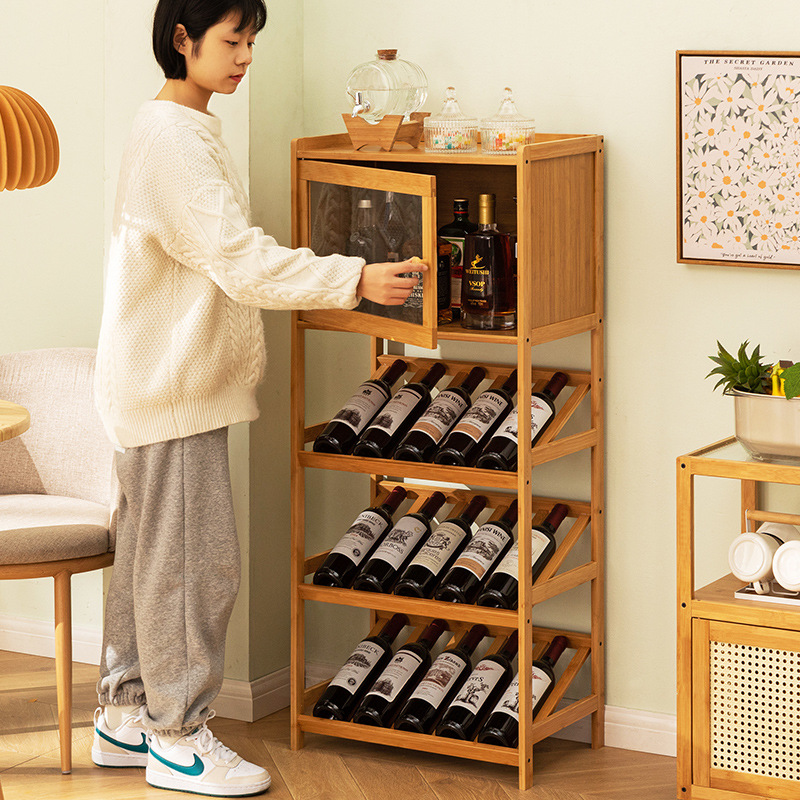 Solid Bamboo Wine Rack 3/4-Tie - Home Bar Shelf recension och pris