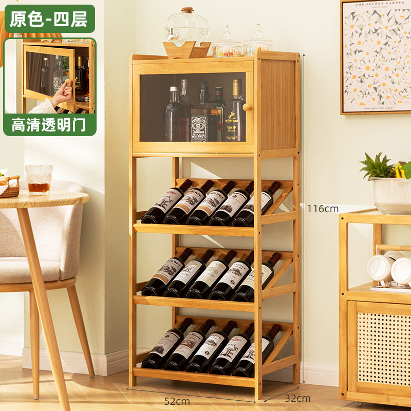Solid Bamboo Wine Rack 3/4-Tie - Home Bar Shelf recension och pris