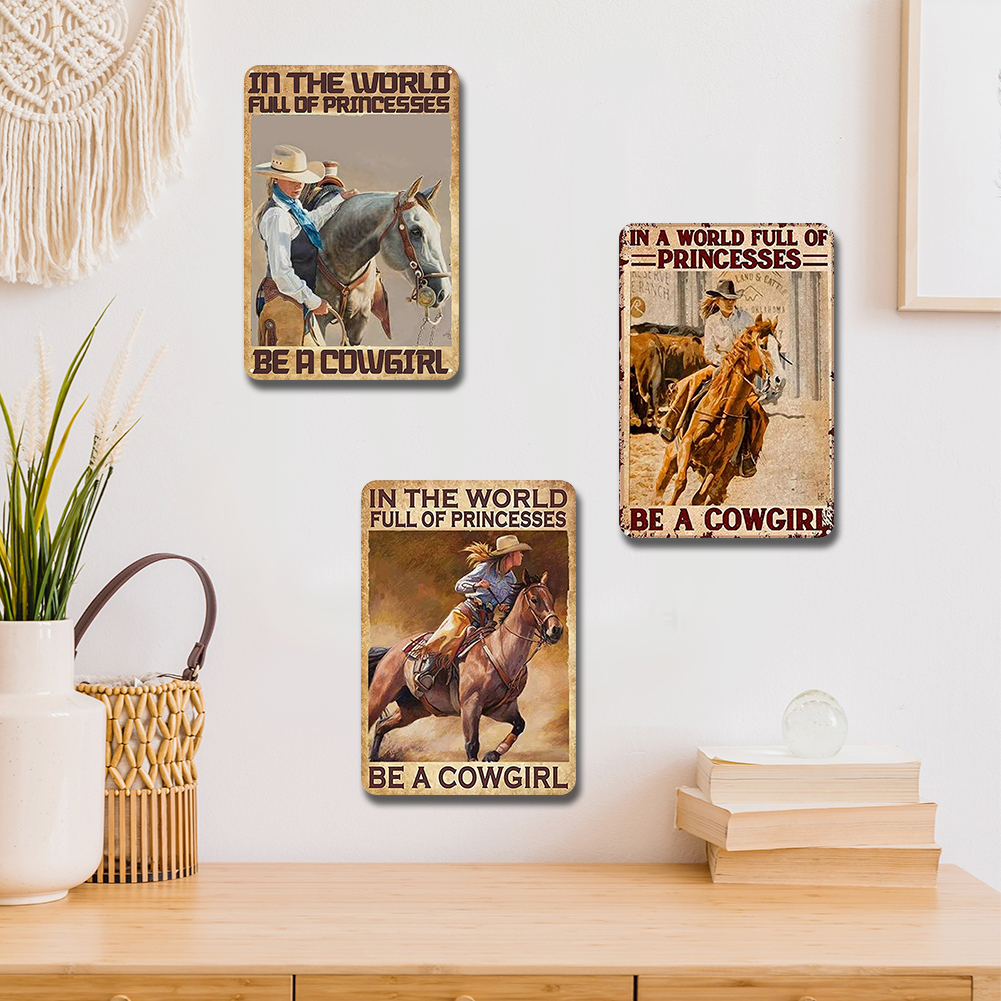 3Pcs Vintage Western Cowboy Me - Home Bar And Coffee recension och pris