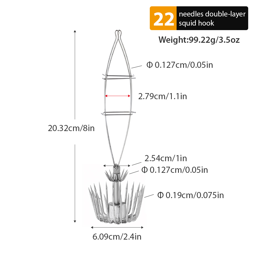 1 PC Large Double-Layer Squid  - Jigger Double Sided recension och pris