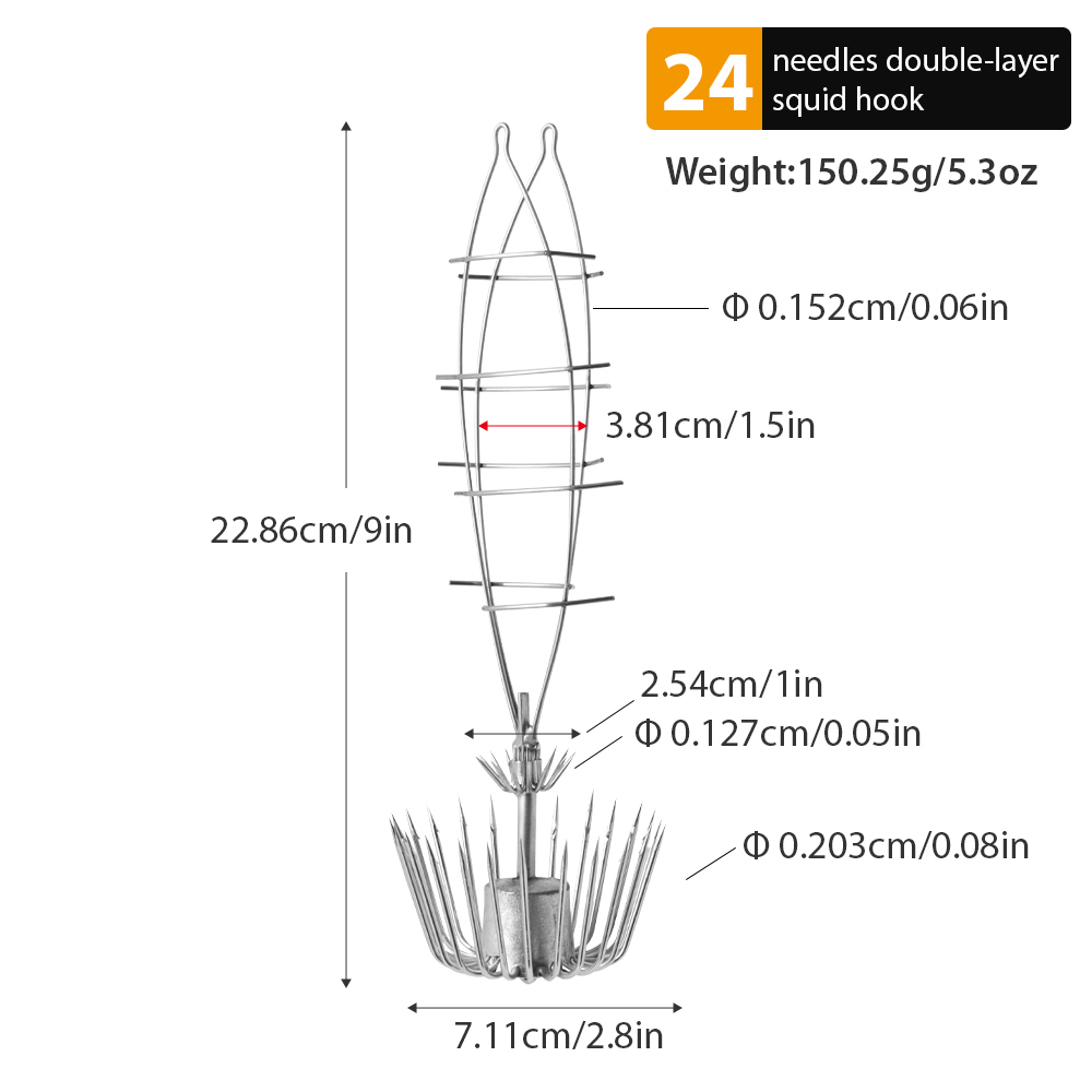 1 PC Large Double-Layer Squid  - Jigger Double Sided recension och pris