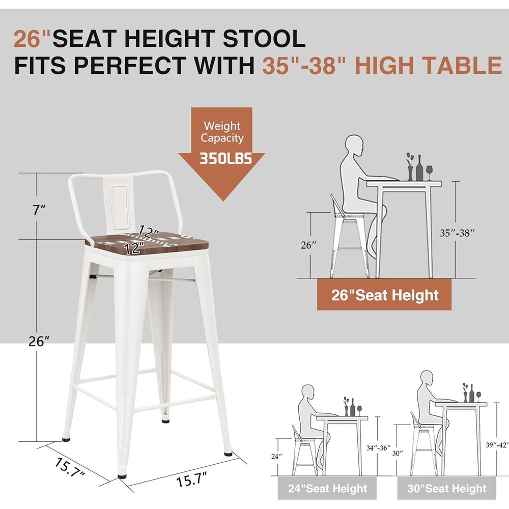 26 Inch Bar Stools Set o 4 Ind - Home Bar And Counter recension och pris