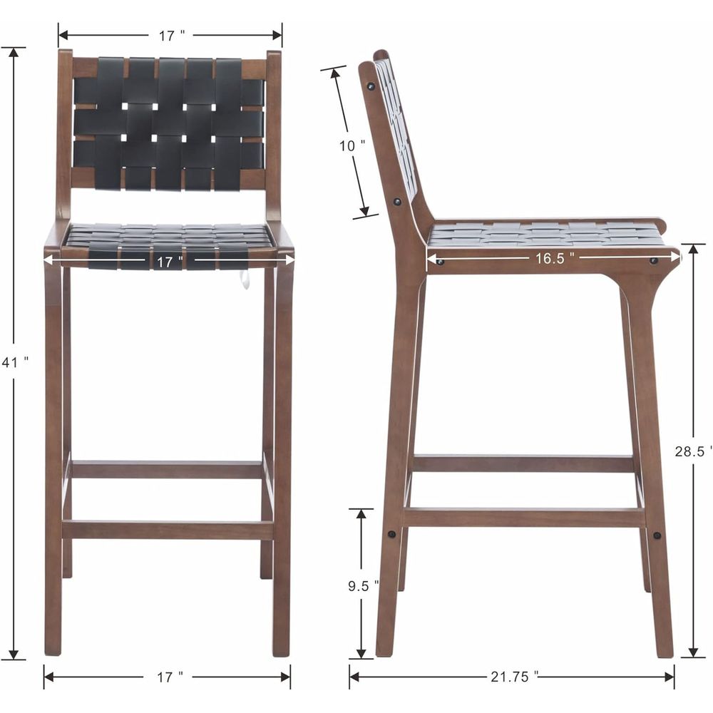 Set of 2 Wooden Bar Stools, Bl - Home Bar Stools recension och pris
