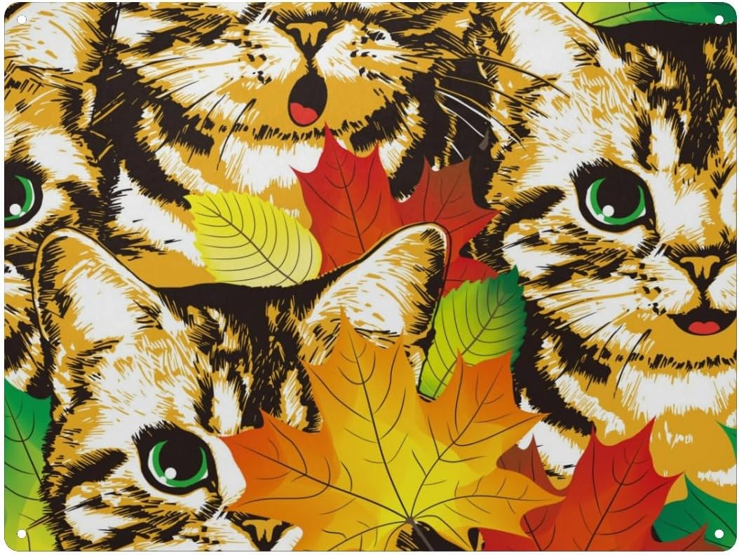Metal Tin Sign, Autumn Kittens - Home Bar And Coffee recension och pris