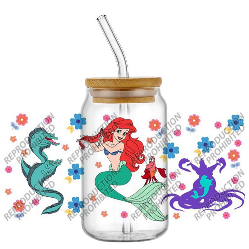Popular Retro Cartoon Mermaid  - Old Fashioned Glass recension och pris