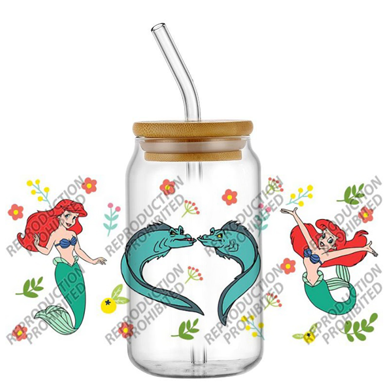 Popular Retro Cartoon Mermaid  - Old Fashioned Glass recension och pris