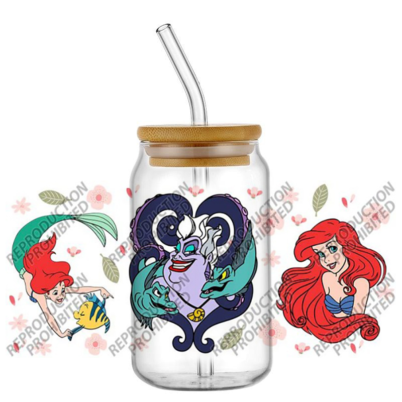 Popular Retro Cartoon Mermaid  - Old Fashioned Glass recension och pris