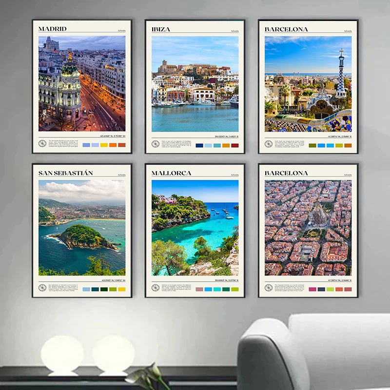 Spain Travel Scenery Poster Se - Home Barcelona recension och pris