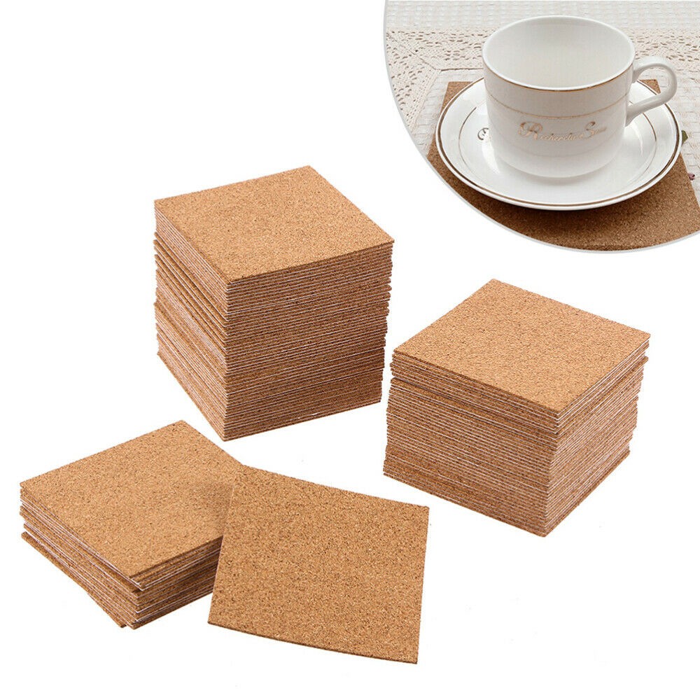 10Pcs Cork Coasters Square Cor - Home Bar Supplies recension och pris