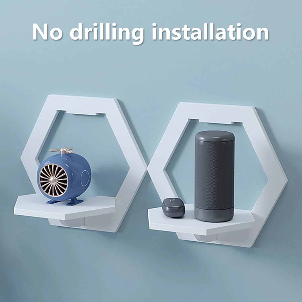 3Pcs Hexagon Wall Shelf Punch  - Home Bar Shelf recension och pris